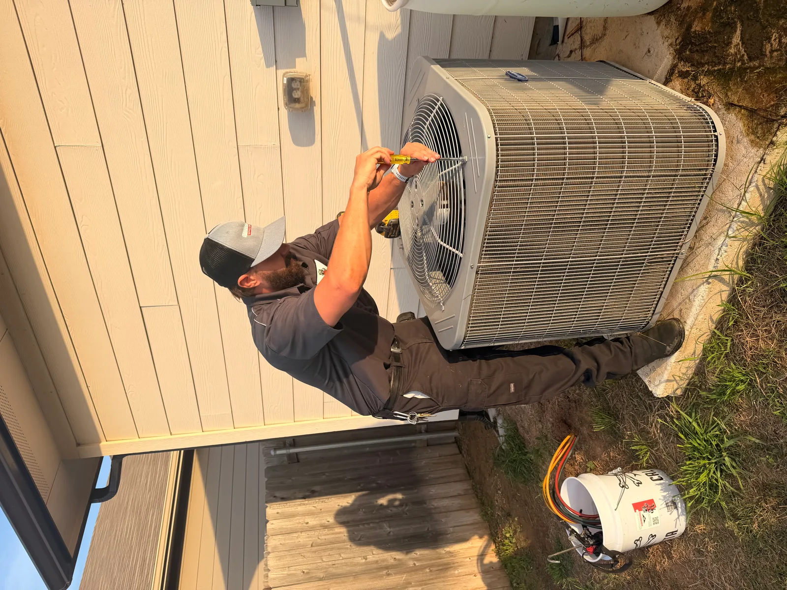 Moorhead Service Company technician on a job near Spring Branch