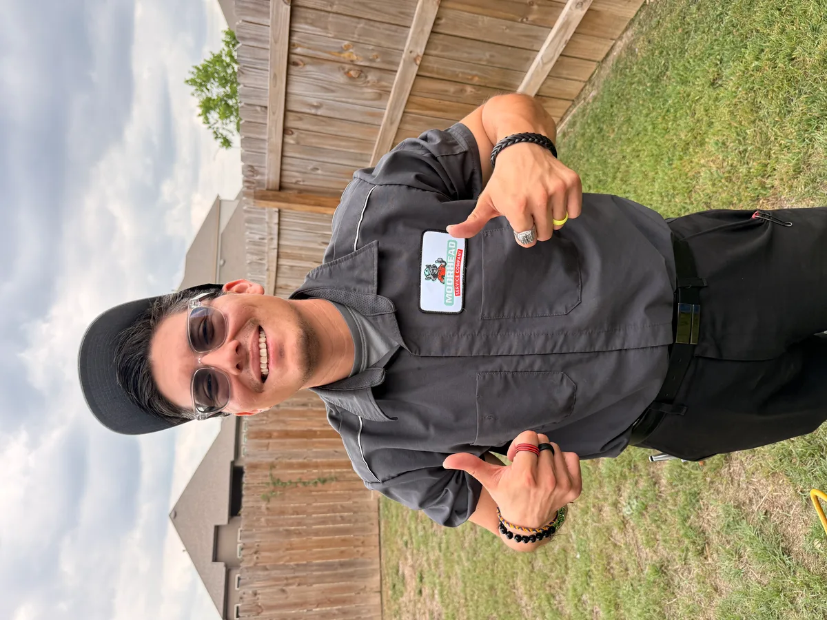 Moorhead Service Company technician after a job in Bulverde, TX