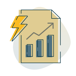 A person holding a surprisingly high monthly electricity bill next to a running air conditioning unit.