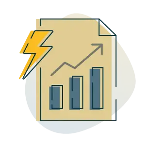 A person holding a surprisingly high monthly electricity bill next to a running air conditioning unit.
